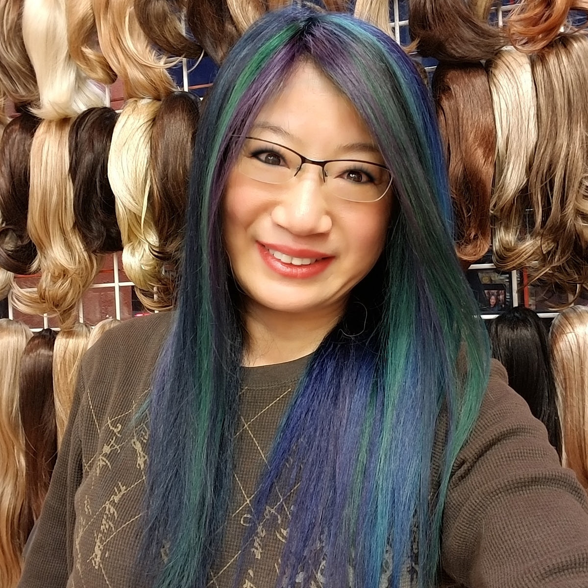 Lucy's Made Human Hair Wigs, Ocean Blue Mist