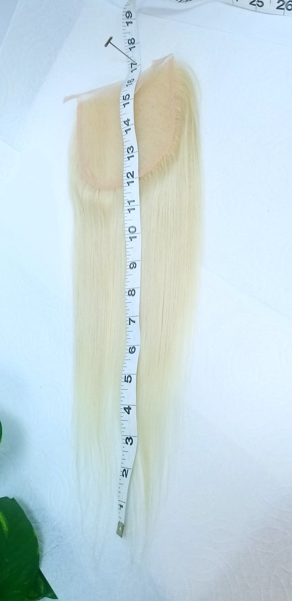 Brazilian Human Hair Blond 10127 (12" 4x4" Lace Front Closure)